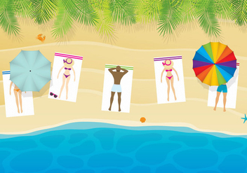 Vector Beach From Above - Free vector #303655